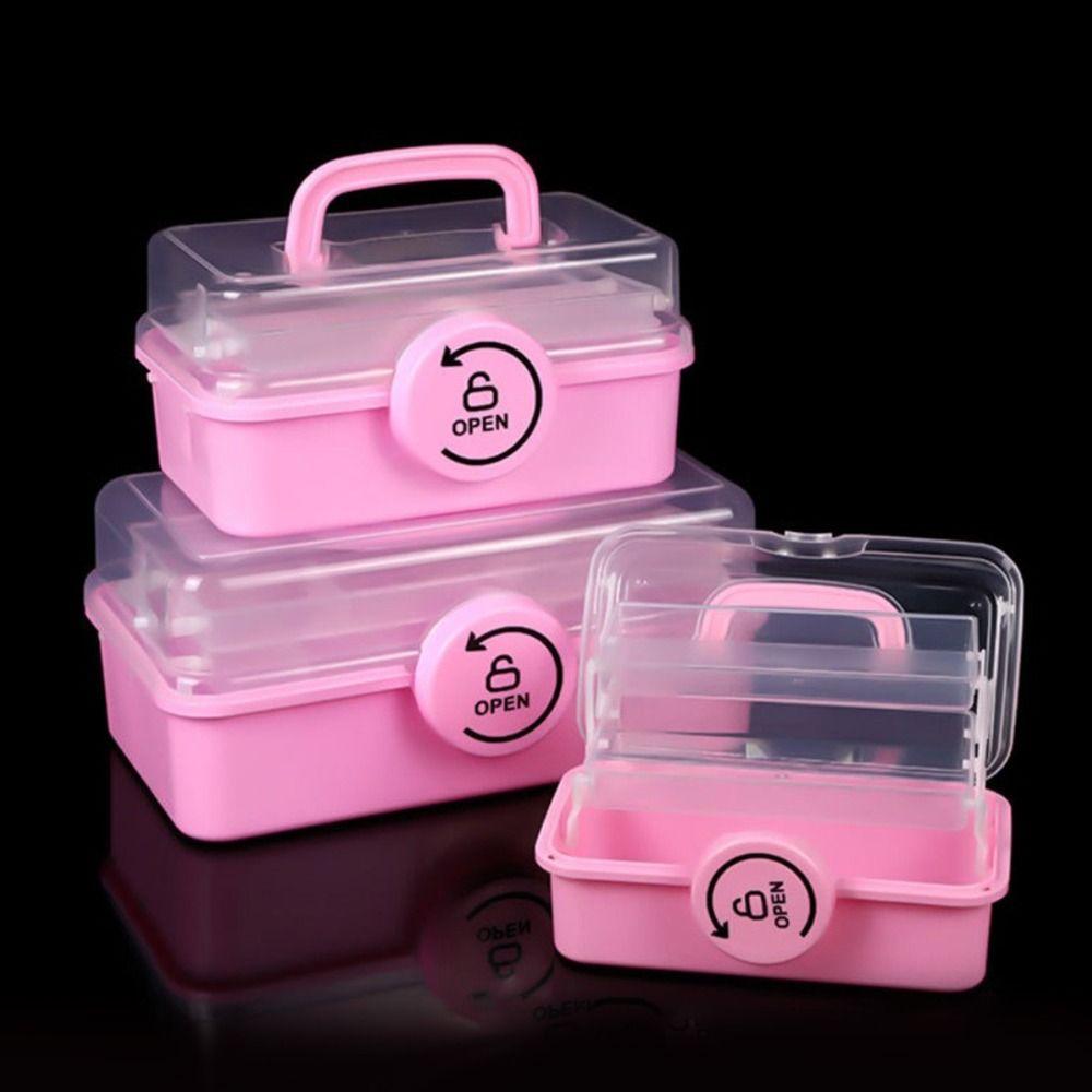 Faltbare Aufbewahrungsbox Dreischichtige Schmuckschatulle Multifunktionale Spielzeugbox