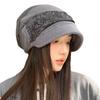 Korean Retro Autumn and Winter Hat for Women with Big Head Circumference Showing Face Small Knitted Loose Wool Hat Casual and Versatile Bag Head Hat