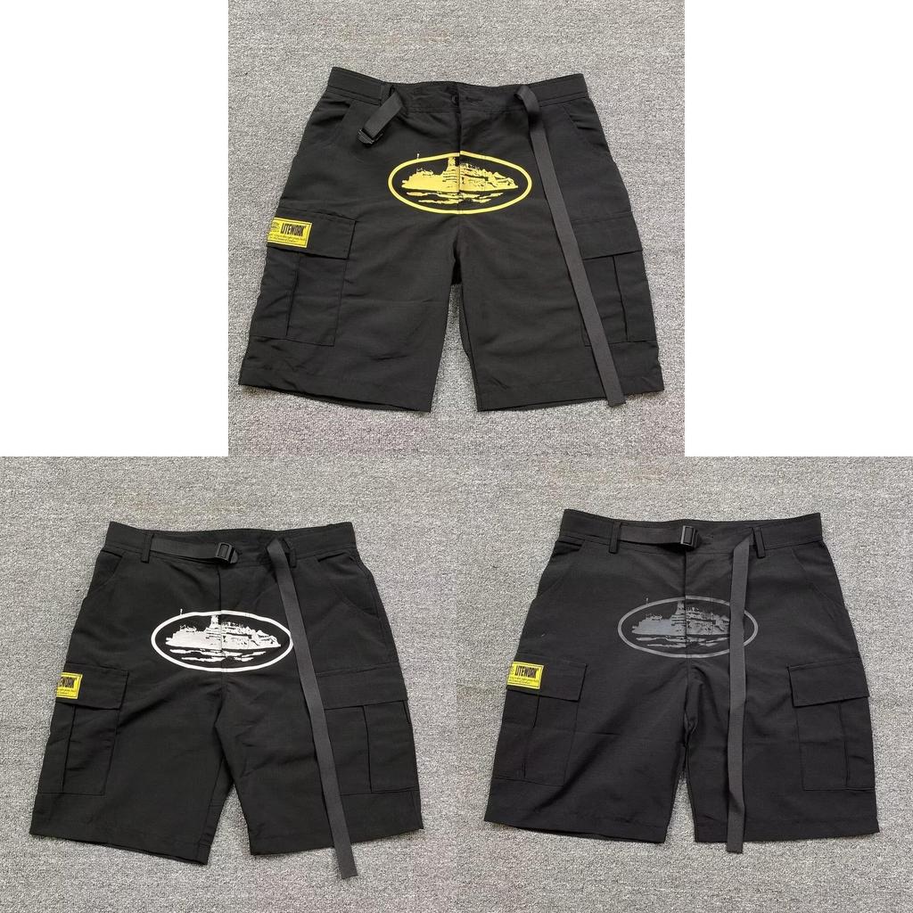 American Retro Cargo Shorts For Men Summer Casual Streetwear With Multiple Pockets For Teen Fashion