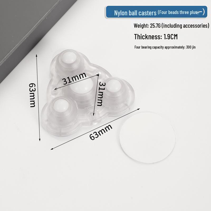 Cicha Samoprzylepna Podstawa Mobilna: Uniwersalne kółko bez wiercenia z pogrubionym łożyskiem kulkowym do użytku domowego