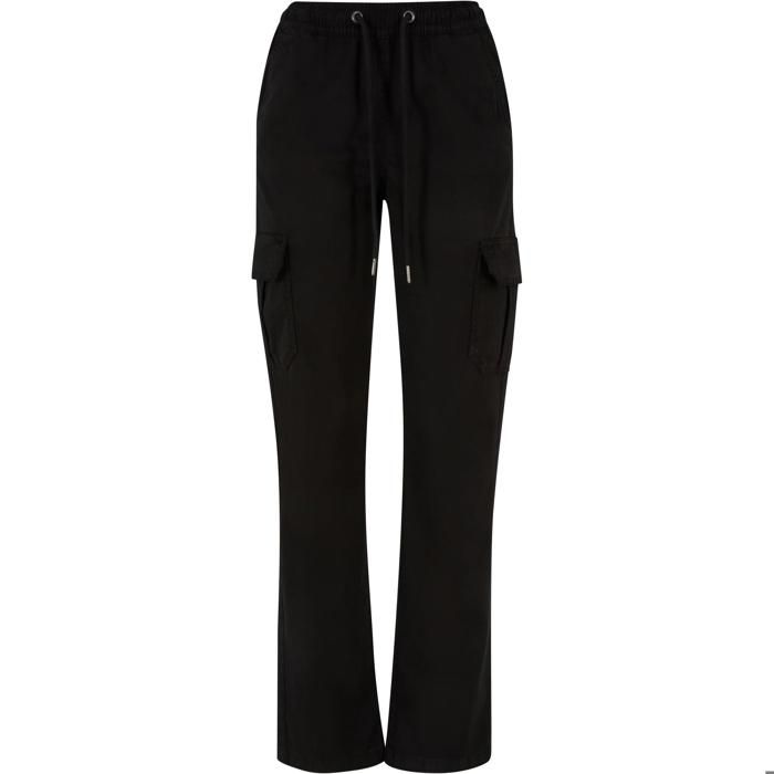 Pantalon Cargo - Urban Classics - Twill - Taille Haute - Noir - Confortable Et Tendance