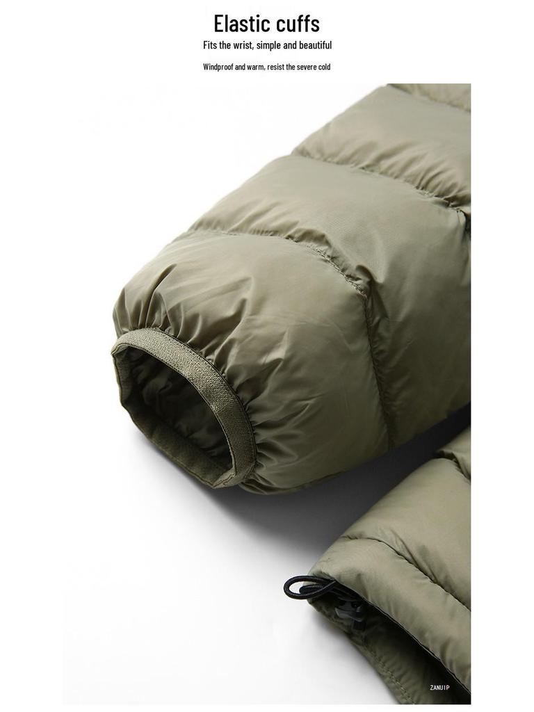 2025 Autumn/Winter Gold Label Men's Lightweight Tech P Hooded Jacket - Windproof, Water-Repellent, Warm Cotton