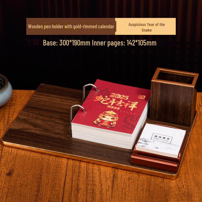 2025 Retro National Style Multifunctional Desktop Weekly Calendar