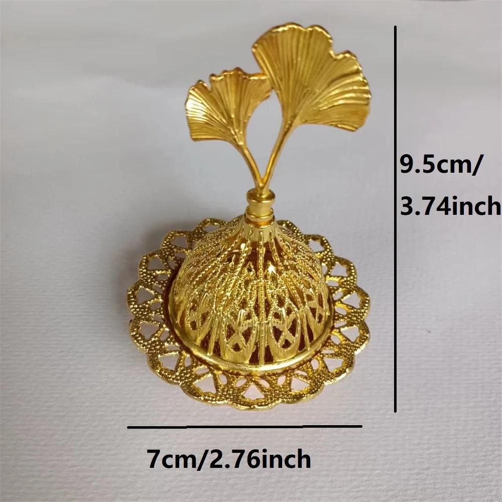 2025 Mini Crown Retro Copper Hollow Out Incense Stick Burner Holder Golden Arab Burner Catcher Home Decoration Sandalwood Censer