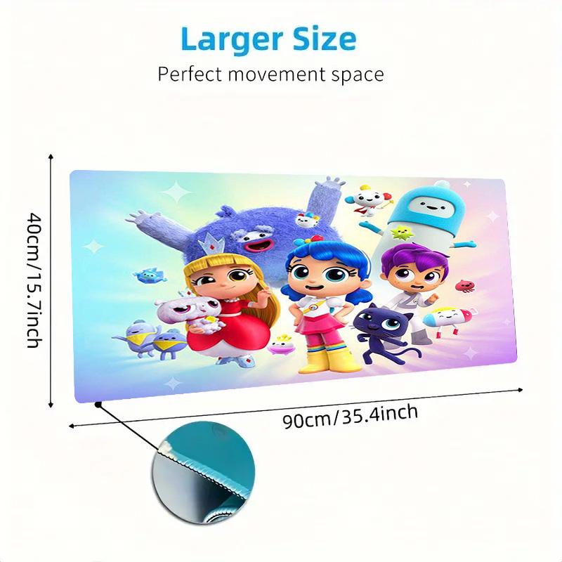 True and the Rainbow Kingdom Farbiges Mauspads Großes Gaming-Tischkissen Rutschfestes Laptop-Tablet Großes Mauspads XXL Matte Mini-PC Spielmatte Mit Verriegeltem Rand