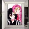 Anime Romance M-Mitsuri And O-Obanai Whitepaper Poster Waterproof Paper Sticker Coffee House Bar Aesthetic Art Wall Painting