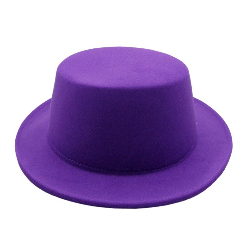 Unisex Retro Flat Brim Jazz Fedora - Autumn/Winter Wide Brim Hat for Street Style & Sunshade