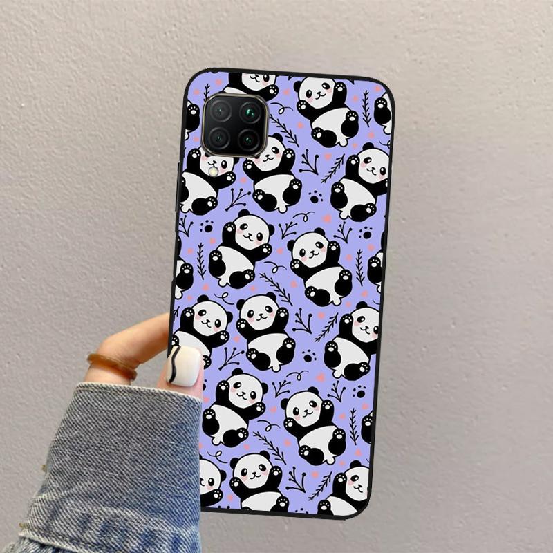 Panda Animal For Huawei Nova Y73 Y72 Y61 Y91 Y70 Y60 Y90 12s 12i 11i 8i 9 10 SE P30 P40 Lite P60 Pro Case