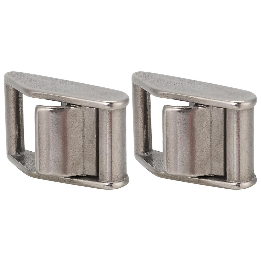 2 st. Spännen med kamflik 316 Rostfritt stål Kraftig Press Spännband Surrning Last 27 mm