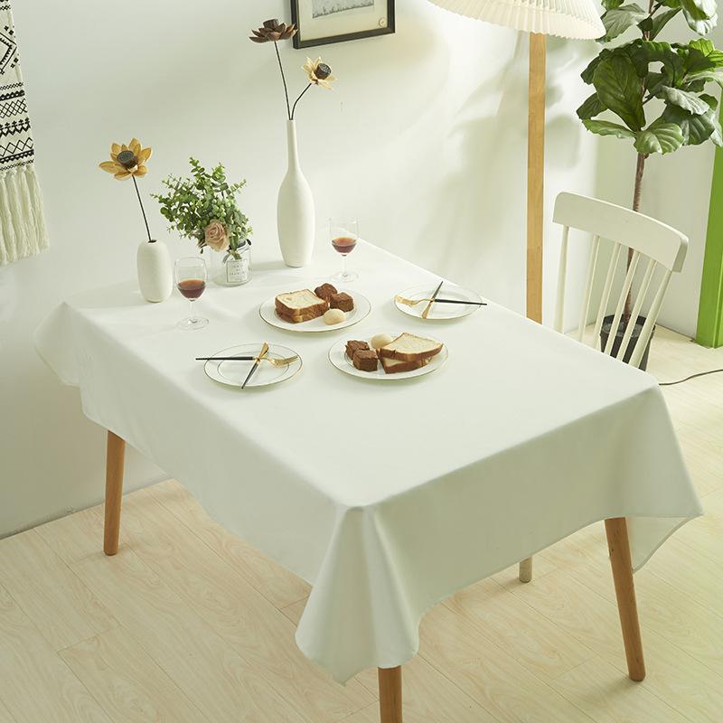 Nordic Minimalist Solid Color Tablecloth Water-resistant and Oil Resistant Restaurant Tablecloth Available in Multiple Colors