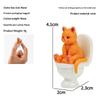 1Pcs Funny Toilet Cat Figurine Resin Mini Cat Statue Cute Animal Desktop Ornament For Home Cabinet Decoration Gift