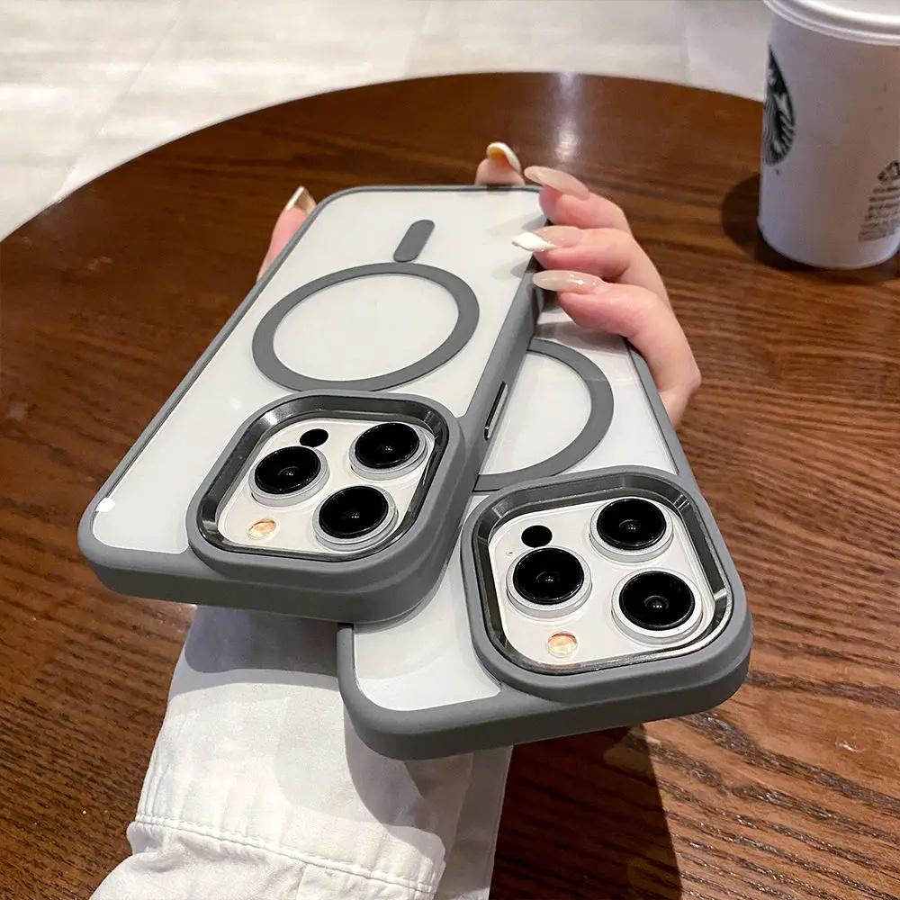iphone 17 Transparent Magsafe Magnetic Case For iPhone 16 15 14 13 12 11 Pro Max Plus mini Wireless Charging Hard Protect Cover