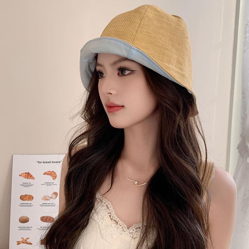 Bucket Hat Women Spring Summer Hats For Women Foldable Cloth Sun Hat Outdoor Sunshade Sunhat