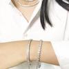 Square 4mm Tennis Silver Bracelet Cubic Best Popular 925 Silver Women's Couple