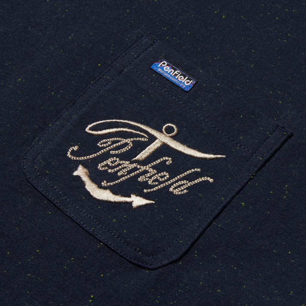 PENFIELD Nef Yarn Embroidered Short Sleeve T-Shirt Navy_Fr2Kt37U