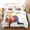 Toradora Bettwäscheset Einzelbett Twin Full Queen King Size Bettset Erwachsener Kind Schlafzimmer Bettbezugsets 3D-Druck Anime Bettlaken-Sets