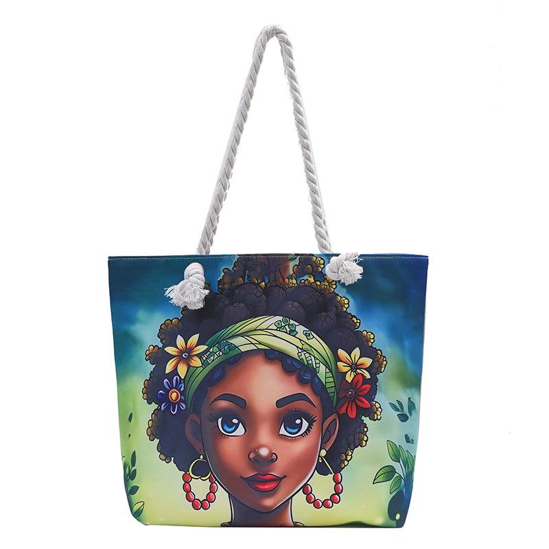 Chic European & American Style Shoulder Tote: Versatile Beach & Shopping Bag