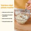 Mini-Stampfer, Kartoffelstampfer mit Holz-Anti-Rutsch-Griff, Edelstahl Bohnen- und Kartoffelstampfer, Snack-Stampfer, leichte Küche