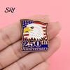 Fashion Brooch Liberty 250th Anniversary Commemorative Pin, American Flag Patriotic Lapel Brooch Artistic Accessory Metal 250 Years Semiquincentennial