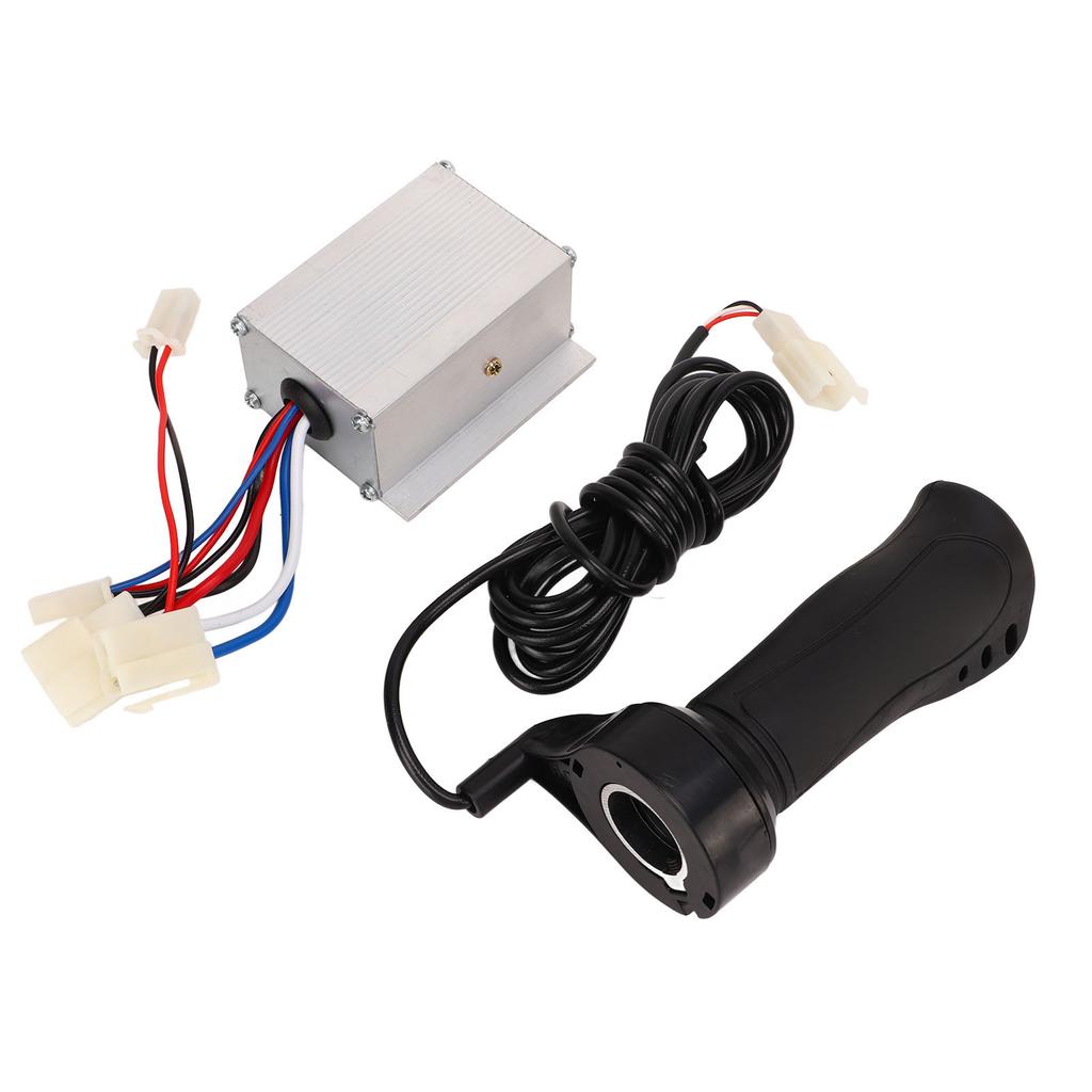 12V 250W Brush Motor Controller with Throttle Handle Kit Aluminum Shell 3 Wires Controller Long Wire Handle Set