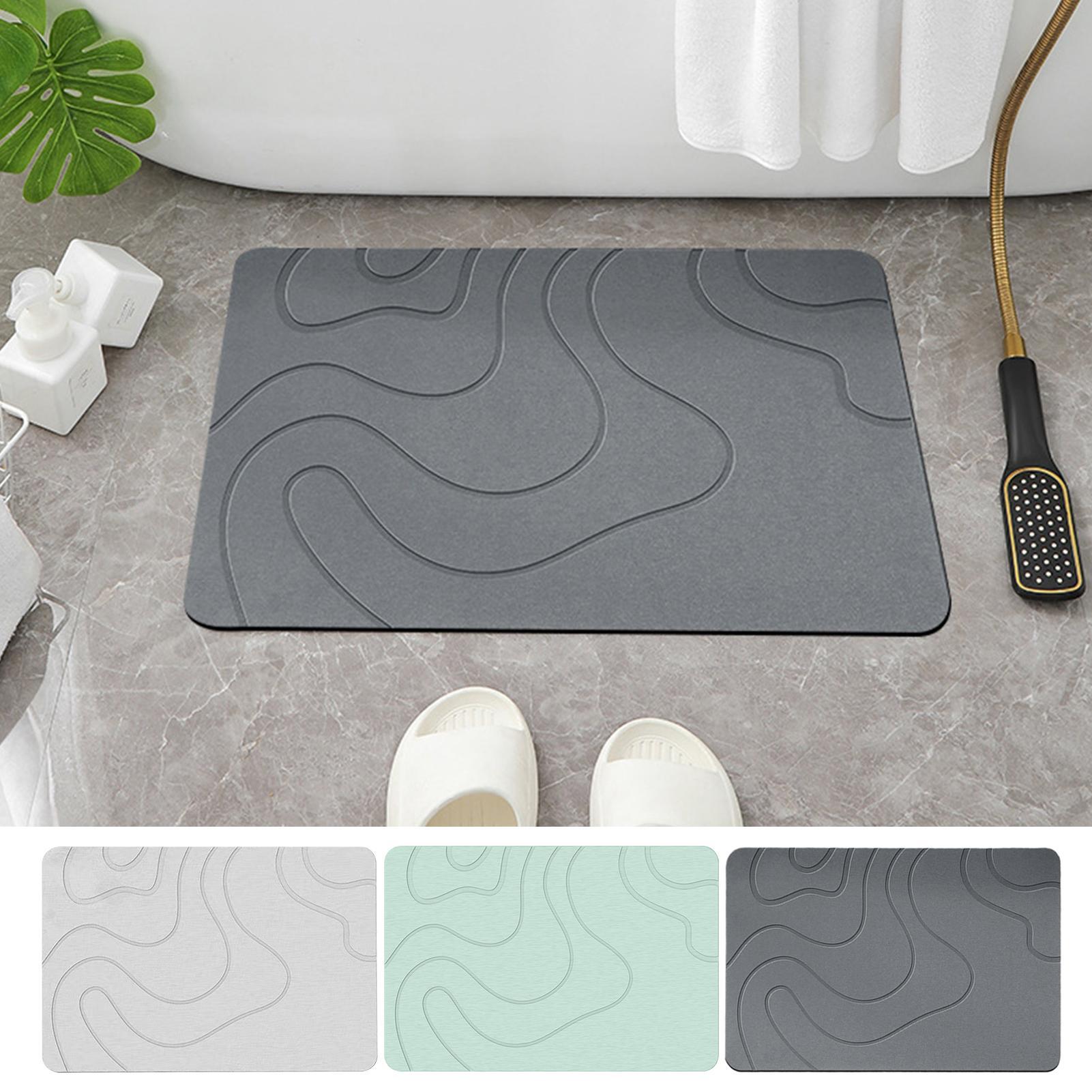 Absorbent Stone Bath Mat Toilet Foot Pad Entryway Rugs Indoor Bathroom Rugs Floor Mat Anti-Slip High Water Absorption Mat colore grigio scuro