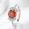 Light Sweet 925 Silver Rose Cut High Carbon Diamond Candy Design Sense Women's Ring Jewelry