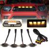 Universal Car Front LED Grille Light Smoked Amber White 12LED Grill Light Eagle Eye Lamp For Off Road Trunk SUV Ford Toyota 12V