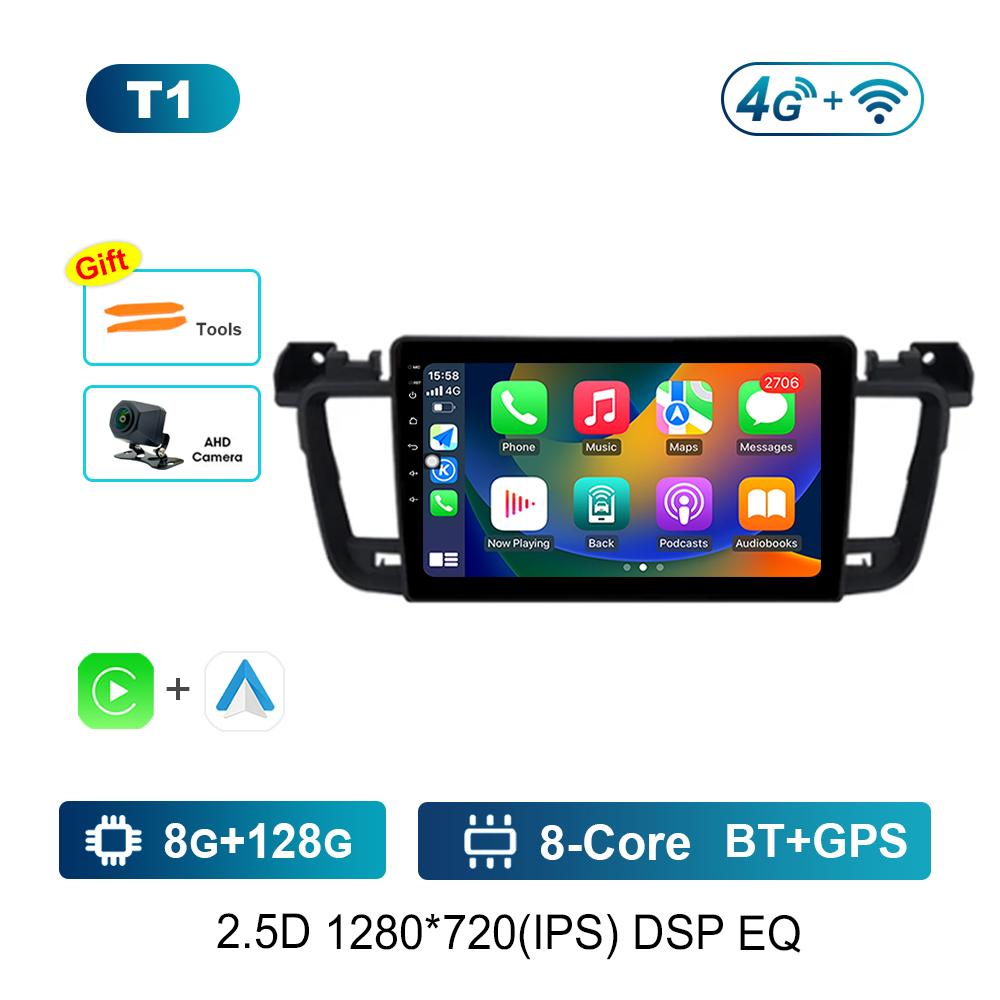 For Peugeot 508 508SW 2011 - 2018 Carplay Android Intelligent System 9'' Car Radio Multimedia Player WiFi GPS Navi 4G IPS Screen