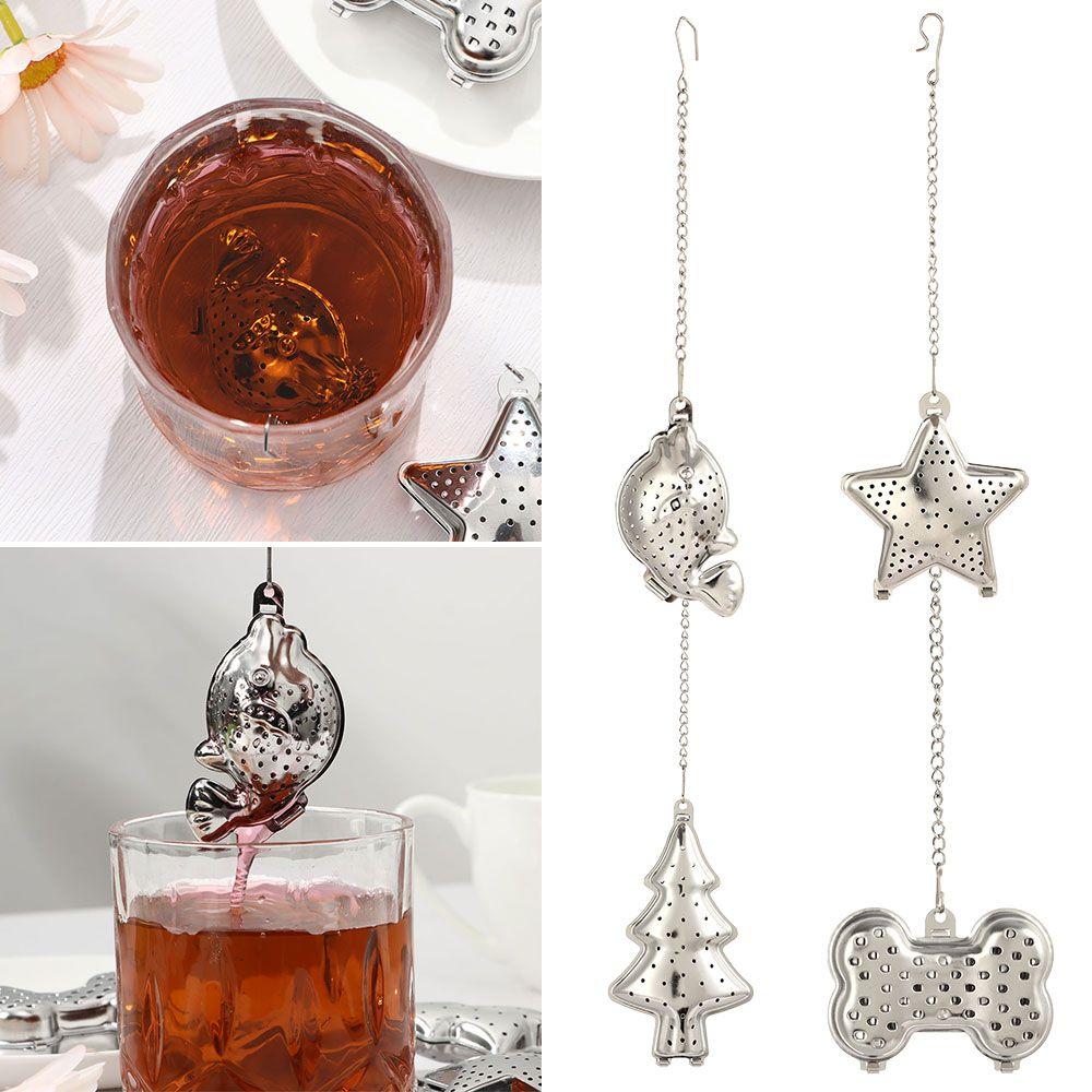 

Cute Hook Extended Small Tea Filter Tea Ball Infuser Mesh Loose Leaf Tea Infuser 2