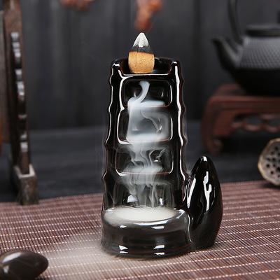 Ceramiczny Kadzielniczek Wodospad Backflow, Wzór Lotosowy Budda Ręka, Efekt Mglistego Dymu do Medytacji Zen, Dekoracja Domowa na Szczęście