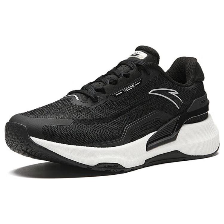Anta Burning Refinement Abrasion Resistant Slip Resistant Low Top Running Shoes Women's Black White 122417788-1