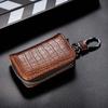 Men With Keyring PU Leather Keychain Key Bag Case Zipper Key Case Bag Car Key Wallets Car Key Case