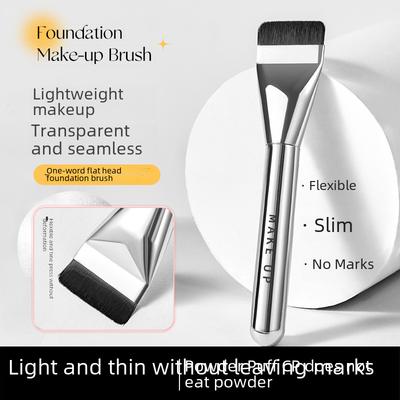 Flacher Foundation-Pinsel, Make-up-Pinsel für flüssige, cremige, pudrige und Rouge-Produkte