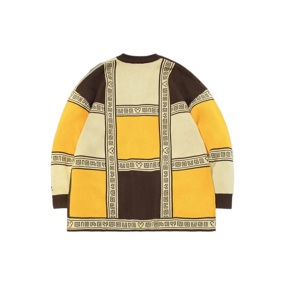 Li Ning X Disney Mickey Mouse Pattern Casual Long Sleeve Sweater Unisex Sweater Yellow AMBQ022-2