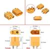 20Pairs High-Quality XT60 Male Female Connectors – For RC Lipo Batteries – Efficient Connection, Durable, Yellow