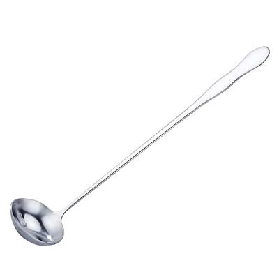 4Pcs Rustless Steel Oil Spoon Round Spoon Head Deep Soup  Spoon Sturdy Skimming Ladle  Hot Pot