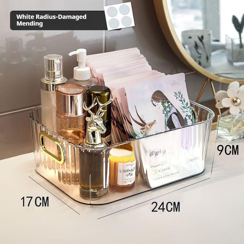 Luxury Pet Desktop Makeup Storage Box Acrylic Cosmetic Organizer Skin Care Miscellaneous Tea Table Snack Storage Basket