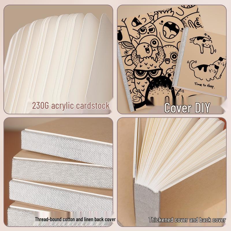 Mini Taccuino da Disegno a Forma di Infradito in Acrilico - Libro Bianco Portatile per Uso Creativo