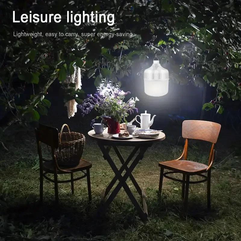 Rechargeable LED Camping Light Camp Rechargeable Emergency USB LED Bulbs Waterproof Energy-saving Bulbs Hanging Work Light Tent