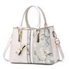 Women Embroidered Flower Large Capacity Handbag Shoulder Bag