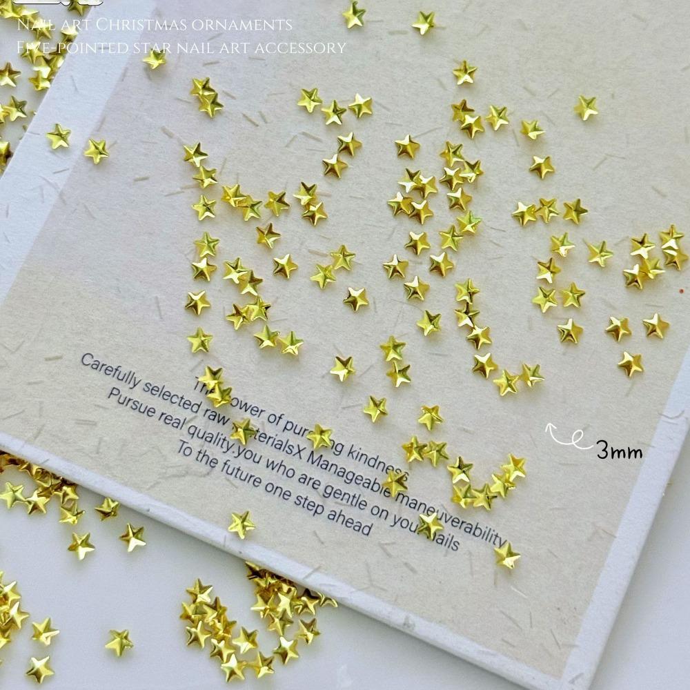 50PCS 3D Nail Art Rhinestones Sparkle Colorful 3mm Mini Star Shiny Zircon Rhinestones Glossy Glitter Pointed Bottom
