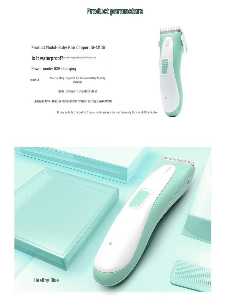 Quiet Electric Baby Hair Trimmer for Newborns and Infants