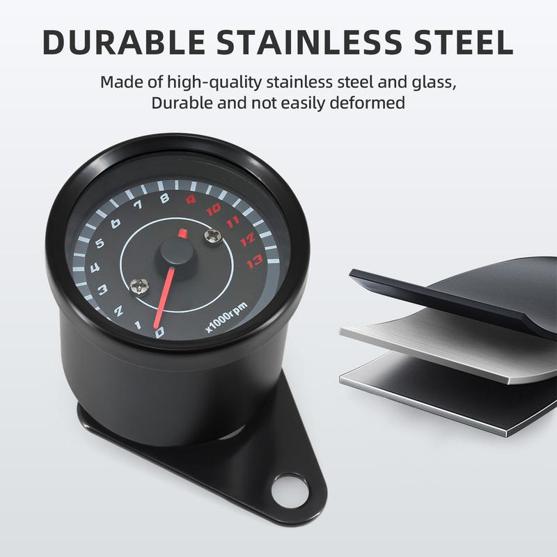 DC 12V Universal Motorcycle LED Backlight Tachometer Electronic Meter Gauge Electronic Tachometer 0-13000RPM Instrument Motor