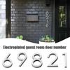 Door Number Letters Room Address Numerals Silver 3D