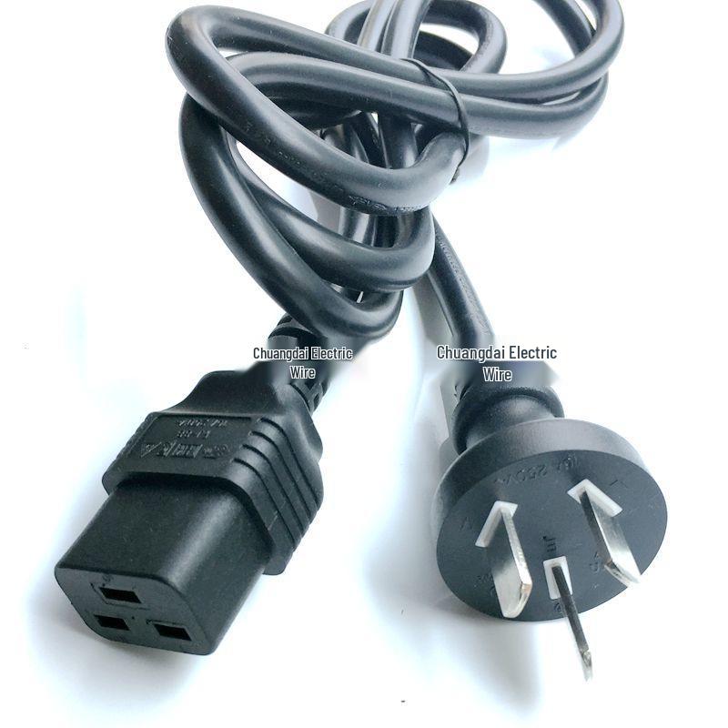16A C19 Three-Pin Air Conditioner Power Extension Cord, 3-Core, 1.5/2.5mm², Horizontal Figure-8 Tail