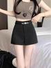 2025 New Korean Style Women's High Waist White Summer Shorts, Slimming Wide Leg Casual Pants