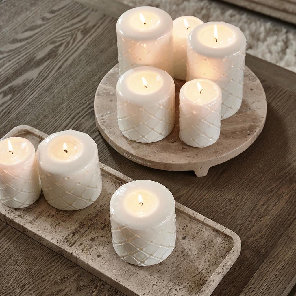Świeca Biała Rm Pillar Wys. 10Cm Riviera Maison