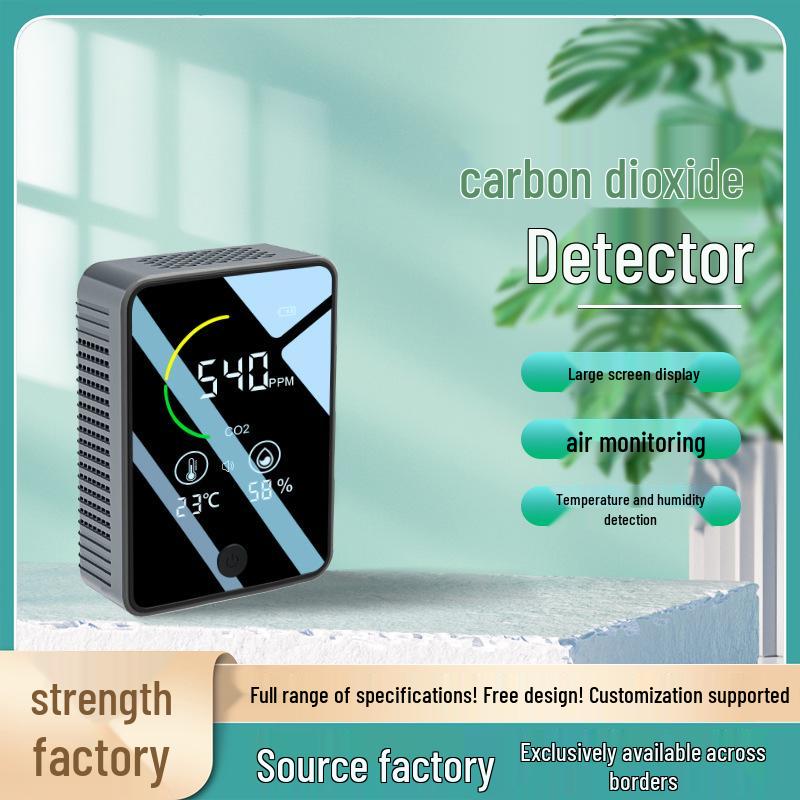 Infrared Carbon Dioxide and Air Quality Sensor Analyzer with Temperature & Humidity Detection