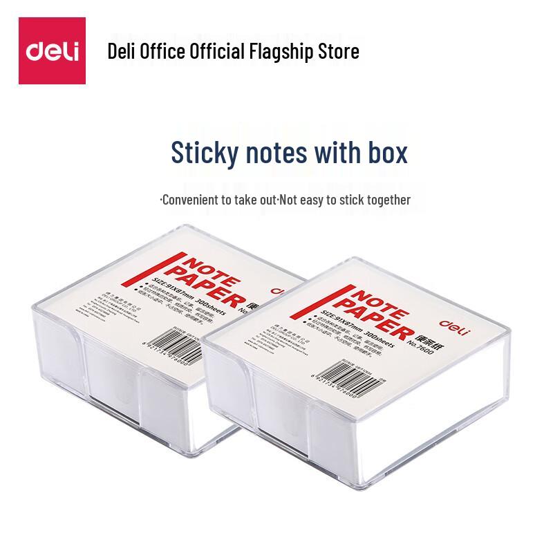 Deli 7600 White Sticky Notes with Dispenser белый