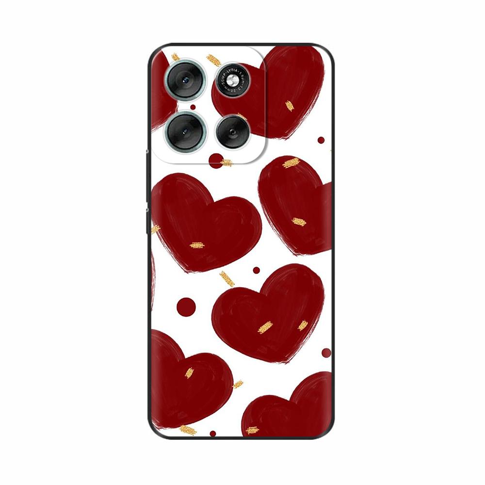 For Motorola Moto G56 5G Case Cute Print Cover Soft Black Silicone Bumper Phone Cases For Moto G86 MotoG86 G 56 Back Cover Funda